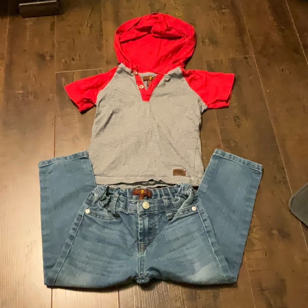 7 for all Mankind toddler boys denim set